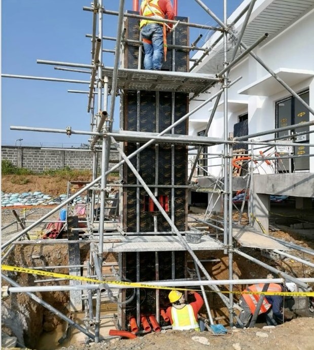 Construction of 40MW Service Entrance Concrete Pedestal Structure for NGCP BESS Gamu Substation